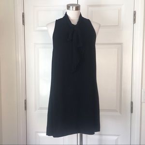 Kate Moss Topshop black pussy bow mini dress 10 12